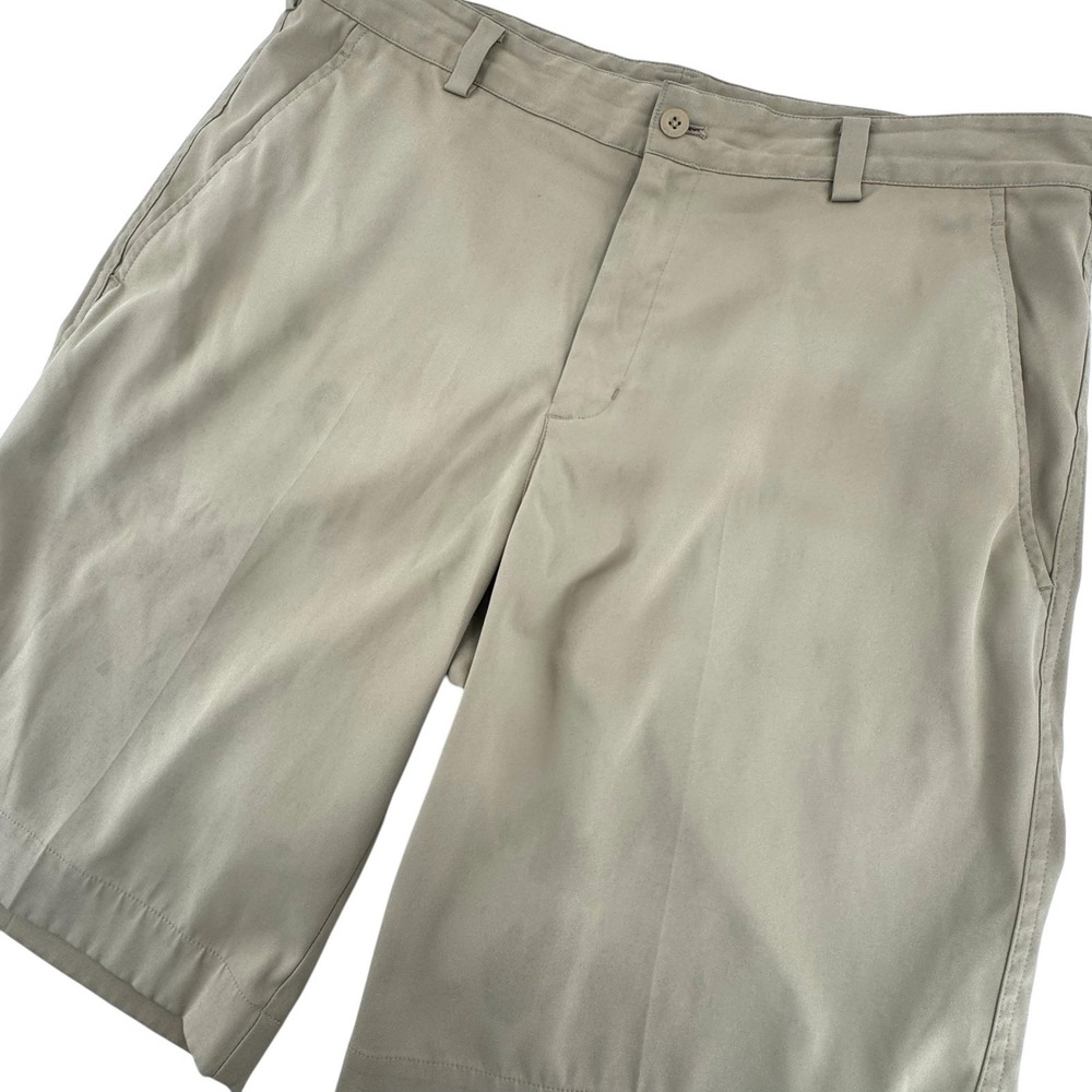 Nike Golf‎ Shorts Mens 34 Khaki Dri Fit Standard Fit Flat Front Pockets - Picture 4 of 9